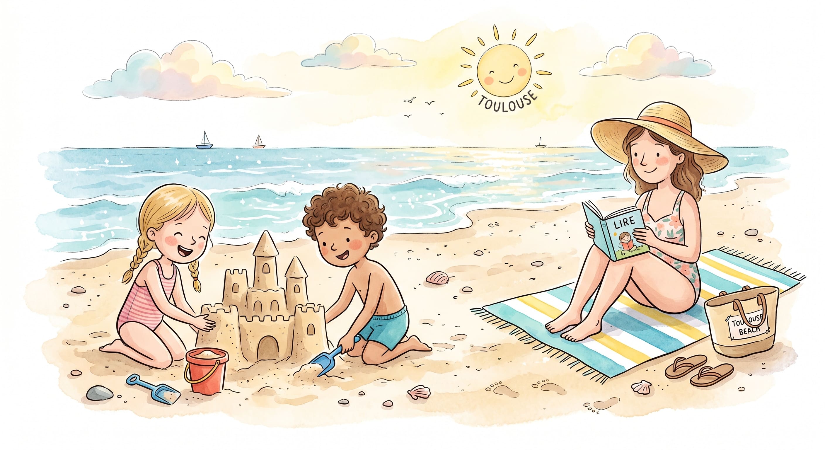 Une journée à la plage (A Day at the Beach) - A1 Story